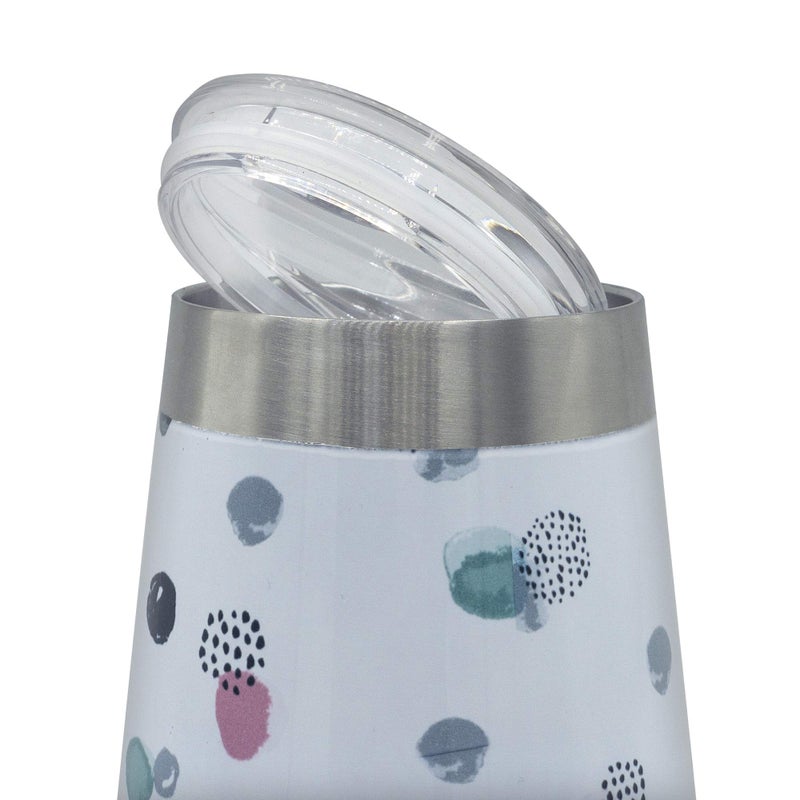 BUILT 12 Ounce Double Wall Stainless Steel Wine Tumbler with Lid Dots 5270079 - Image 2